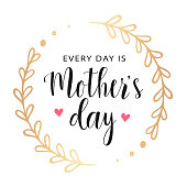 istock Vector greeting card. Every day is Mother's Day. 1135816610