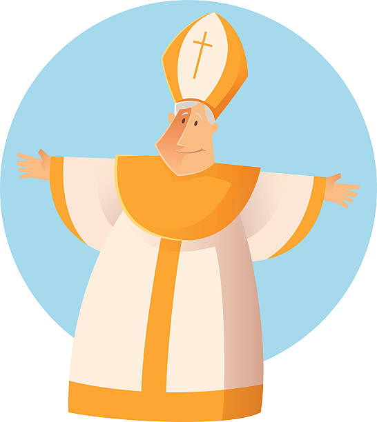 illustrazioni stock, clip art, cartoni animati e icone di tendenza di auguri vettoriale papa - papa