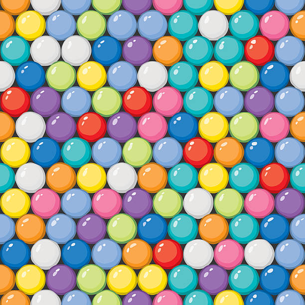 Vector Gumballs Background - Seamless Tile Vector gumballs seamless tile. candy designs stock illustrations