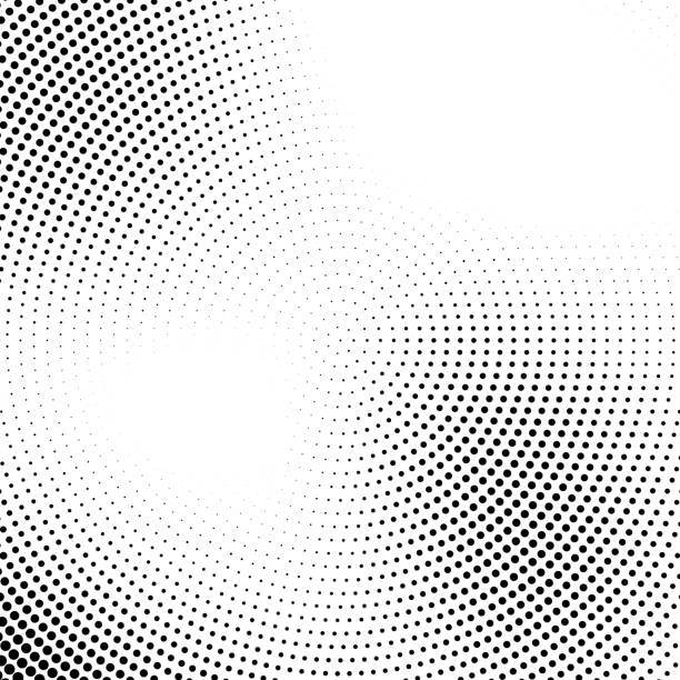 Vector halftone abstract transition dotted circular pattern Vector halftone abstract transition dotted circular pattern wallpaper. Abstract halftone effect black dots geometric background. change designs stock illustrations