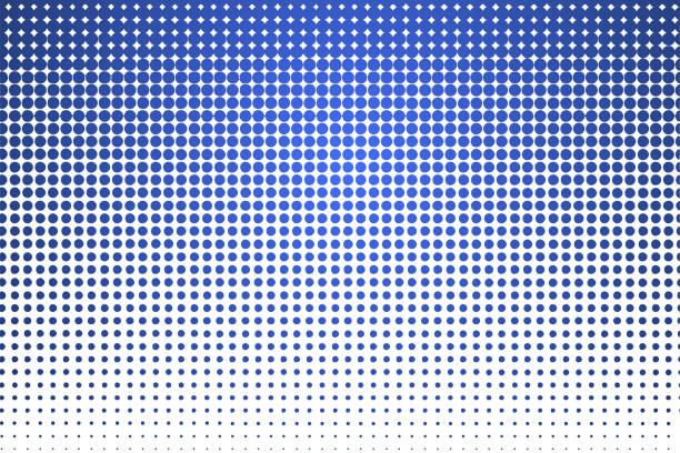 Vector halftone blue color. Gradient geometric vector colored pattern. Wallpaper retro template. Decoraton vector element. Vector halftone blue color. Gradient geometric vector colored pattern. Wallpaper retro template. Decoraton vector element. EPS 10 high key stock illustrations