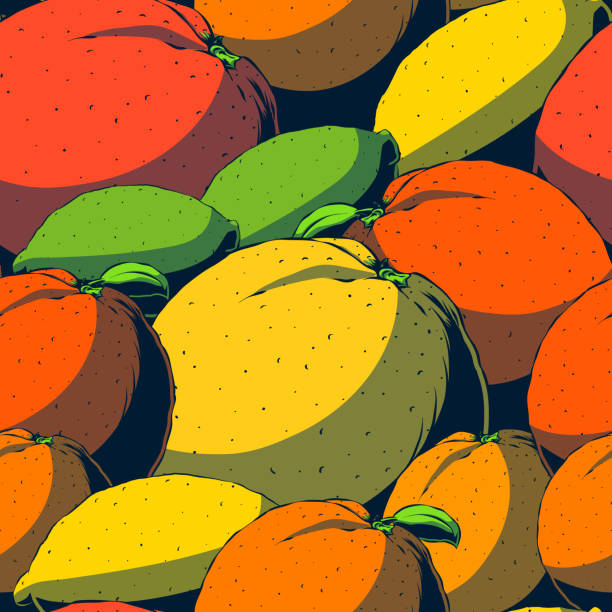 Vector hand-drawn seamless pattern - Citruses. Vector hand-drawn seamless pattern - Citruses. cocktail designs stock illustrations