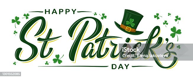 istock Vector Happy St Patrick's Day logotype. 1301552085