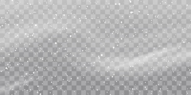 вектор сильный снегопад, снежинки разных форм и форм. снежные хлопья, снежный фон. падение рождества - снег stock illustrations