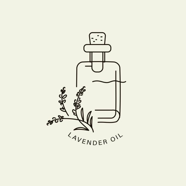 Vector icon and logo for natural cosmetics oil care dry skin....