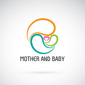 istock Vector icon of mother and baby design. Expression of love. Easy editable layered vector illustration. 1022102020