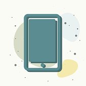 istock Vector icon of smartphone with icon on multicolored background. 1394993153