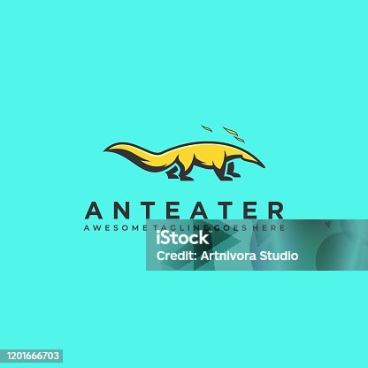 istock Vector Illustration Anteater Mascot Cartoon. 1201666703