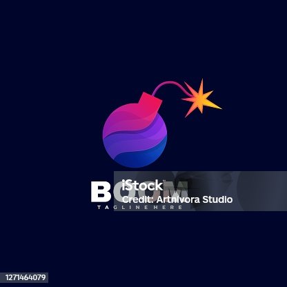 istock Vector Illustration Boom Gradient Colorful Style. 1271464079