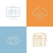 Vector Illustration Business Related Thin Line Icons. Editable Vector Stroke.