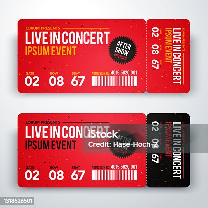 istock Vector illustration concert ticket design template for party or festival 1318626501