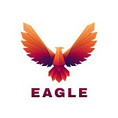 istock Vector Illustration Eagle Gradient Colorful Style. 1275748480