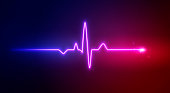 istock Vector Illustration ECG Heartbeat Display. Medical Background 1355489119