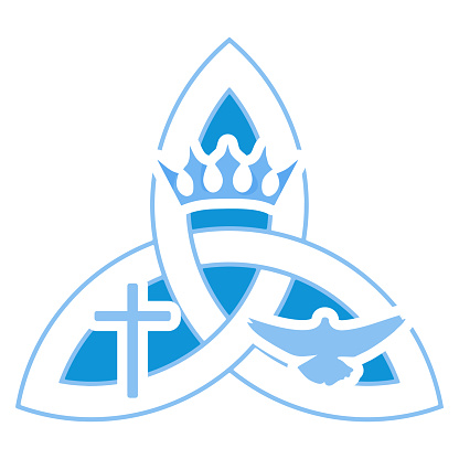 Vector illustration for Christian community: Holy Trinity. Trinity symbol.