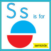 istock Vector illustration for learning the alphabet For children with cartoon images. Letter S is for semicircle. 1332581656
