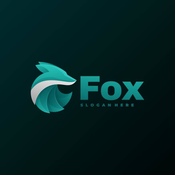 Vector Illustration Fox Gradient Colorful Style. Vector Illustration Fox Gradient Colorful Style. fox stock illustrations