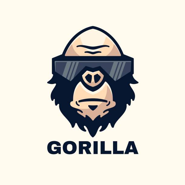 Vector Illustration Gorilla Simple Mascot Style. Vector Illustration Gorilla Simple Mascot Style. king kong monster stock illustrations
