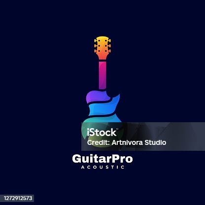 istock Vector Illustration Guitar Pro Gradient Colorful Style. 1272912573