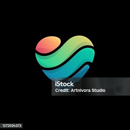 istock Vector Illustration Heart Gradient Colorful Style. 1272034373