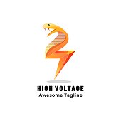 Vector Illustration High Voltage Gradient Colorful Style.