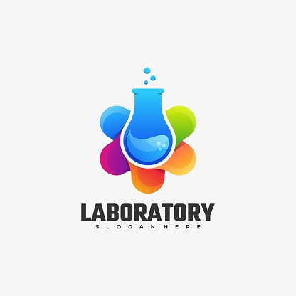 Vector Illustration Laboratory Gradient Colorful Style.