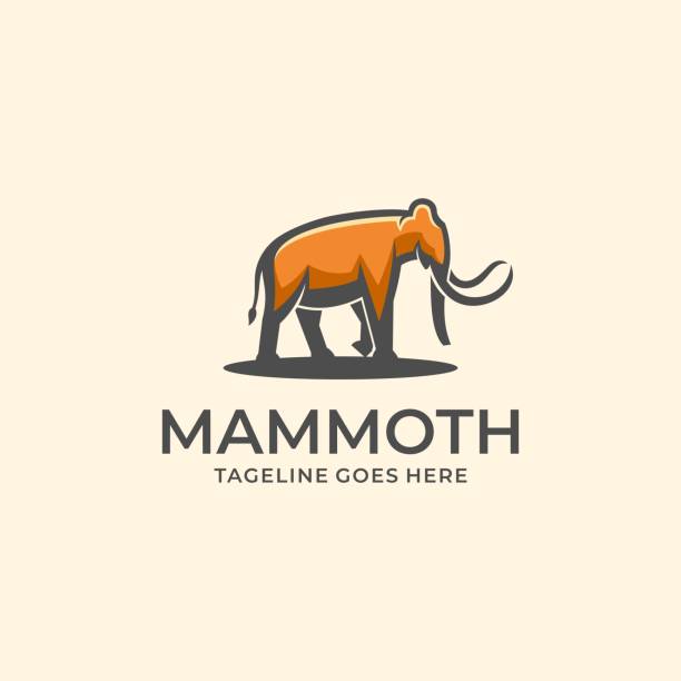 Vector Illustration Mammoth Walking Mascot Cartoon. Vector Illustration Mammoth Walking Mascot Cartoon. mastodon animal stock illustrations