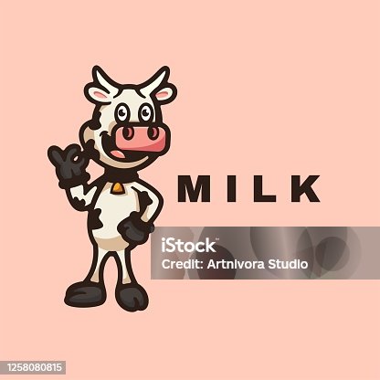istock Vector Illustration Milk Simple Mascot Style. 1258080815