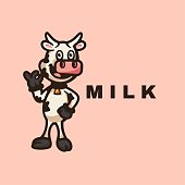 istock Vector Illustration Milk Simple Mascot Style. 1258080815