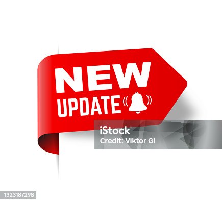 istock Vector Illustration Modern Label New Update With Bell. Web Banner Element 1323187298