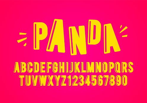Vector Illustration Modern Playful Fun Font And Alphabet