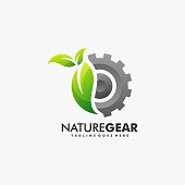 vector-illustration-nature-gear-gradient-colorful-style-vector-id1224314708