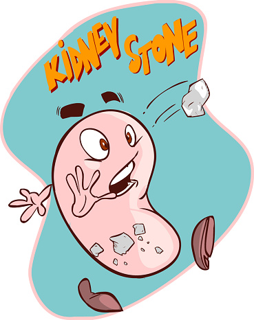 Vector Illustration Of A Cartoon Kidney Stones Stock Illustration