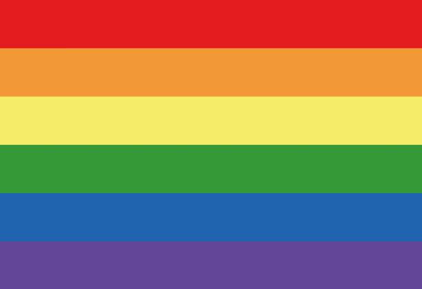 Vector illustration of a gay pride flag Vector illustration of a gay pride flag nyc pride parade stock illustrations