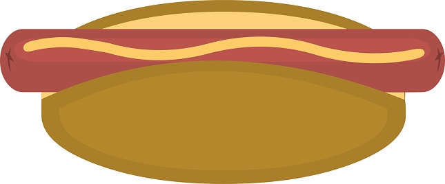 Vector illustration of a hot dog