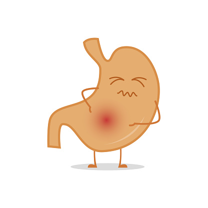 ✓ Imagen de Ilustración vectorial de un pulmones enfermos y tristes en  estilo de dibujos animados debido a fumar u otras enfermedades  relacionadas. Fotografía de Stock