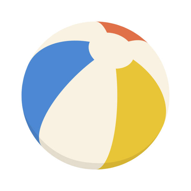 ilustrações de stock, clip art, desenhos animados e ícones de vector illustration of beach ball isolated on background. - futebol de praia
