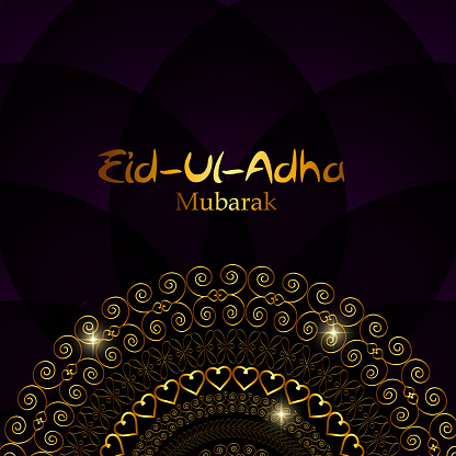 Vector Illustration of Beautiful Greeting Card Design  'Eid Adha