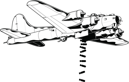 Vector illustration of bomber airplane