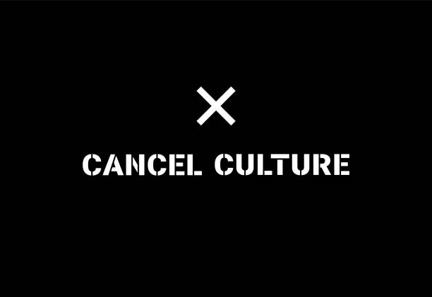 stockillustraties, clipart, cartoons en iconen met vector illustration of cancel culture sign - cancelcultuur