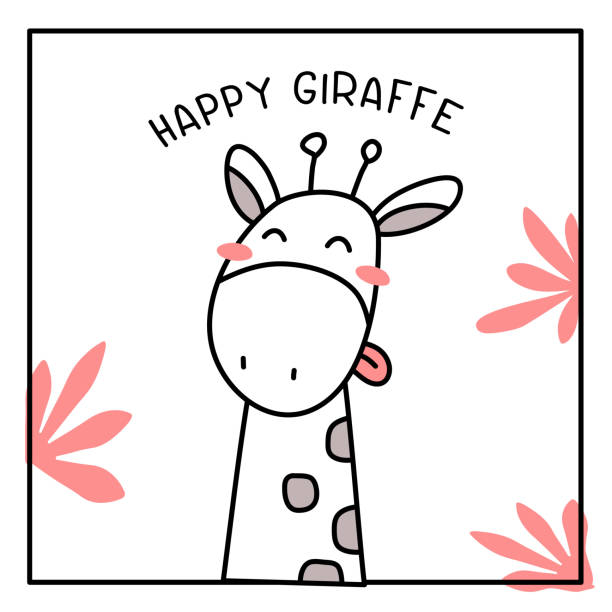 Cartoon Of Giraffe Tongue Illustrations, Royalty-Free Vector Graphics ...