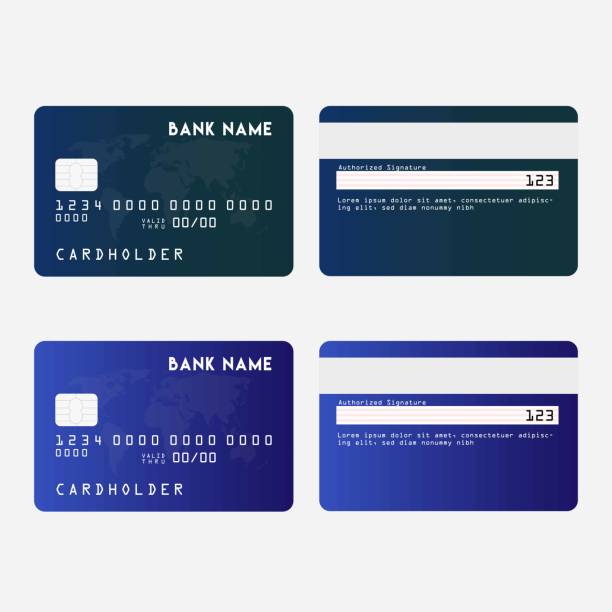 ilustraciones, imágenes clip art, dibujos animados e iconos de stock de ilustración vectorial de una tarjeta de crédito negra brillante detallada aislada sobre fondo blanco - pile of credit cards