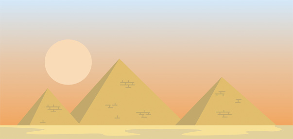 Vector illustration of Egypt Pyramids