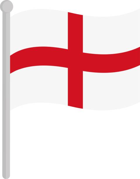 bildbanksillustrationer, clip art samt tecknat material och ikoner med vektor illustration av flagga av england uttryckssymbol - english flag