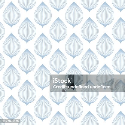 istock Vector illustration of geometric leaves with a seamless pattern. Floral organic background. 1427511570