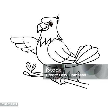 Guzel Ucan Kus Boyama Sayfasi Clipart Goruntusu