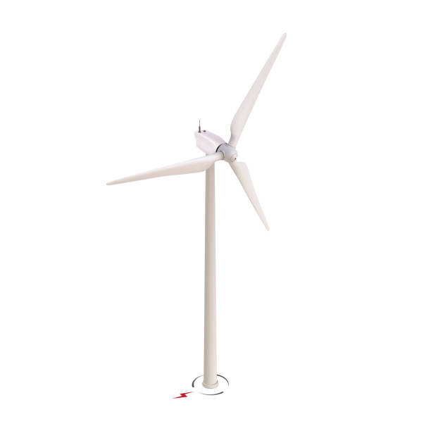 Vector illustration of isometric wind turbine Vector illustration of isometric wind turbine.Isometric View wind turbine stock illustrations