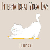 istock Vector illustration of June 21st international yoga day 1394198467