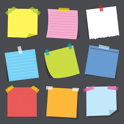 Vector Illustration Of Note Papers