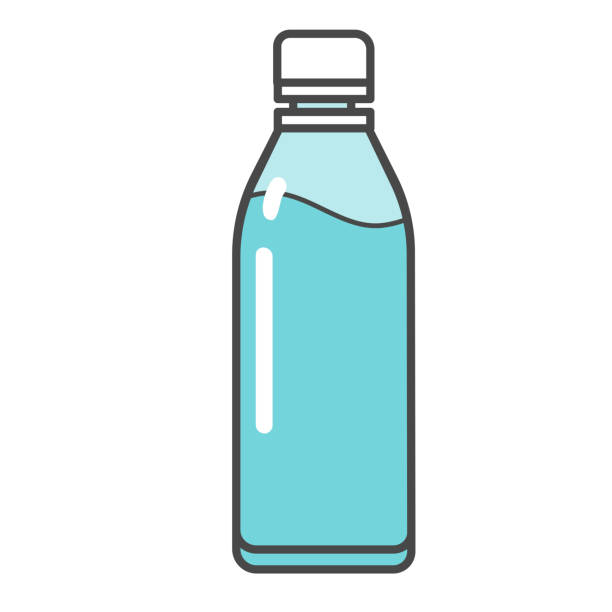 水とスポーツドリンク付きのペットボトルのベクターイラスト - ペットボトル点のイラスト素材／クリップアート素材／マンガ素材／アイコン素材
