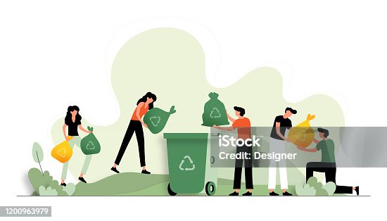 istock Vector Illustration of Recycling Concept. Flat Modern Design for Web Page, Banner, Presentation etc. 1200963979